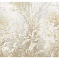 an image of a wallpaper with trees and plants