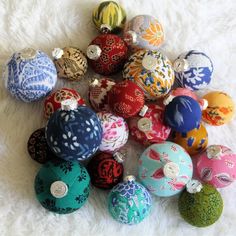 Bohemian Inspired Christmas Ornaments. Genuine India Fabrics. Holiday Home Decoration. - Etsy Bohemian Christmas Tree, Ornament Painting, Yarns Ornaments, Large Christmas Ornaments, Sequin Ornaments, Bohemian Christmas, Farmhouse Ornaments, Black And White Ribbon, Unique Christmas Ornaments