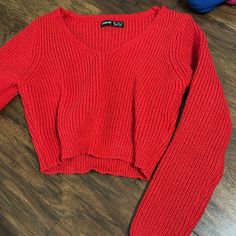 This Is A Red Sweater From Shein That I Have Never Worn, So It’s In Perfect Condition. Feel Free To Make Price Offers!! Trendy Red V-neck Sweater, Red Cropped Tops For Winter, Red Fitted Trendy Sweater, Trendy Fitted Red Sweater, Cell Phone Holster, Phone Holster, Red Sweater, Shein Tops, Walker Boots