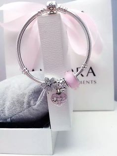 Pandora Jewelry Box, Pandora Collection, Pink Charm