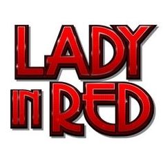 the lady in red logo is shown on a white background, and it appears to have been altered