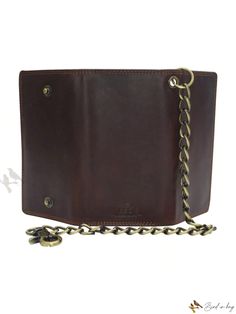 Bird in Bag - Vintage Charm Leather Tri-Fold Wallet with RFID Protection Classic Brown Wallet On Chain For Daily Use, Everyday Bifold Wallet On Chain With Card Slots, Classic Brown Rectangular Wallet On Chain, Brown Trifold Bag With Coin Pocket, Rectangular Wallet On Chain With Card Slots As Gift, Gold Leather Wallet On Chain For Gift, Daily Use Brown Rectangular Wallet On Chain, Brown Trifold Bag For Daily Use, Brown Rectangular Wallet On Chain For Everyday