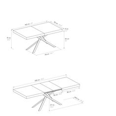 a drawing of a table with two legs and one leg on the other side,