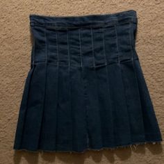 Nwt Jean Skirt. Super Cute Perfect New Condition! 14.5 Inches Across The Top 17 Inches From Top To Bottom. High Waist Stretch Cotton Pleated Skirt, High-waist Cotton Stretch Pleated Skirt, Fitted High Waist Cotton Pleated Skirt, Stretch Denim Mini Skirt With Pleats, Fitted Pleated Mini Denim Skirt, Fitted Pleated Cotton Denim Skirt, Fitted Short Length Denim Pleated Skirt, Stretch Pleated Mini Denim Skirt, Fitted Pleated Denim Skirt For Spring