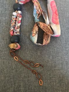 I use a leftover fabric from my scarfs, adding interesting and unique beads, a and hand crochet intersection as an additional embellishment San Pablo, Leftover Fabric, Wood Necklace, Charm Necklaces, Scarfs, Hand Crochet, Long Necklace, Charm Necklace, Necklace Etsy