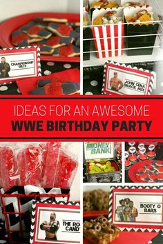 a birthday party with red, black and white items for an awesome ww2 birthday party