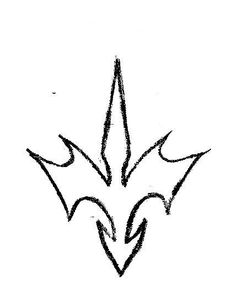 a black and white drawing of a devil's head