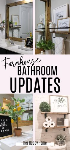 9 Builder grade bathroom updates for your farmhouse bathroom! Learn how to update your builder grade bathroom on a budget with these simple bathroom DIY and decor ideas! #bathroomdecor #bathroomdiy #bathroomremodel Builder Grade Bathroom, Diy Farmhouse Ideas, Aesthetic Interior Design, Bathroom Farmhouse Style, Bathroom Diy, Builder Grade, Bathroom Decor Ideas Colors, Modern Farmhouse Bathroom, Farmhouse Decoration