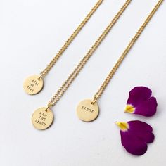 "This beautiful minimal necklace with round pendant is a must-have this season. Including 40 cm medal and crew neck chain or 60 cm or 80 cm long crew neck chain. The phrase is customizable. A maximum of three words can be engraved on the pendant, no numbers, no special characters. Available in gilded brass, silver brass, gilded silver or silver. At the time of purchase tell me the word/phrase you have chosen <3 ★ DETAILS: ◇ customizable engraved medal necklace ◇ Penden size: 2 cm ◇ 40 cm or 6 Minimalist Hand Stamped Pendant Necklace, Hand Stamped Minimalist Pendant Necklace, Minimalist Engraved Medallion Charm Necklace, Minimalist Hand Stamped Round Pendant Necklace, Personalized Minimalist Coin Pendant Necklace, Minimalist Engraved Round Pendant Charm Necklaces, Minimalist Medallion Coin Necklace, Minimalist Engraved Round Pendant Charm Necklace, Minimalist Stamped Round Disc Necklaces