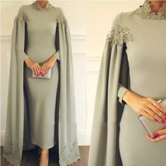 Silver Evening Dress, Grey Evening Dresses, Muslim Evening Dresses, Stile Hijab, Evening Dress Long, Soiree Dress, Rock Outfit, فستان سهرة, Dresses 2020