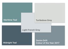 the different shades of gray and white are featured in this color scheme for interior paint