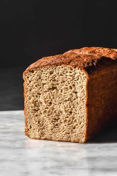 a loaf of bread sitting on top of a counter