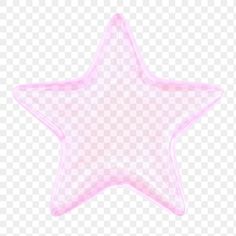 a pink star on a transparent background