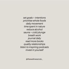 the words set goals - intentionss promote whole foods daily movement