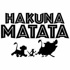 the logo for hakuna matataa, which features an image of two lions and