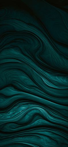 an abstract green and black background with wavy lines in the center, as well as waves