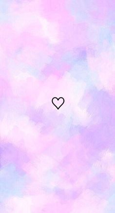 a pink and blue background with a black heart on the left side of the frame