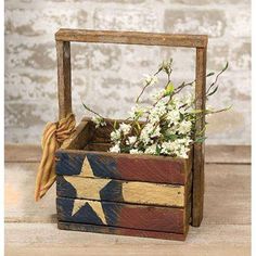 Lath Americana Tote - The Fox Decor American Flag Design, Fox Decor, Fabric Scarf, Country Gifts, Americana Decor