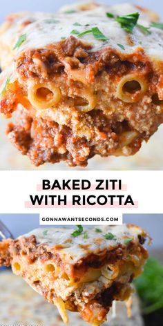 baked ziti with ricotta is an easy and delicious recipe that's ready in under 30 minutes