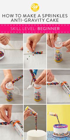 how to make a sprinkles anti - gravity cake by skill level beginner