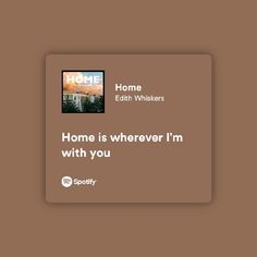 the home is wherever i'm with you square sticker on a brown background