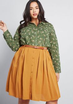 Queens Outfits, Modest Plus Size Fashion, A Line Skirt Outfits, Short Plus Size Fashion, Figure Fashion, The Cardigans, Academia Style, Dream Fashion