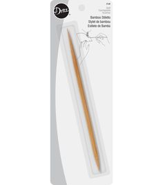 two wooden chopsticks in packaging on a white background