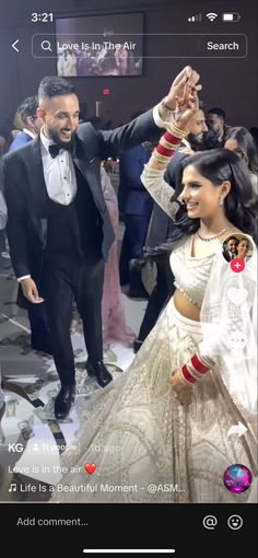 a man and woman dancing together at a wedding