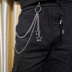 Chained Outfit, Belt Loop Chain, Silver Punk Chain Belt, Edgy Waist Chain For Festivals, Stars Aesthetic Outfit, Silver Punk Chain Belt For Festival, Silver Punk Chain Belt With Adjustable Chain, Silver Adjustable Chain Punk Belt, Silver Punk Chain Link Belt