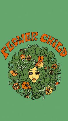 a woman with long hair and flowers on it's head is shown in the center of this t - shirt