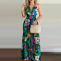 Women Tropical Print Halter Backless Maxi Dress Sexy Sleeveless Beach Dress 
 

 

 

 

 Features:

    Fashion design,100% Brand New,high quality! 

Season:Summer

 

Gender: Women

 

Occasion:Casual

 

Material:Polyester 

 

Pattern Type:Print

 

Thickness:Standard

 

Package include:1 PC Women Dress

 

 


	Please compare the detail sizes with yours before you buy!!!

	Colors may be slightly different depending on computer and monitor settings

	Please allow 1-3cm differs due to manual Strapless Halter Dress For Beach Season, Strapless Halter Dress For Beach, Strapless Halter Dress For Beach Vacation, Strapless Green Halter Dress For Summer, Green Strapless Sundress For The Beach, Strapless Green Sundress For The Beach, Strapless Green Sundress For Beach, Green V-neck Halter Dress For The Beach, Green V-neck Halter Dress For Vacation