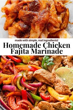 homemade chicken fajita marinade in a bowl