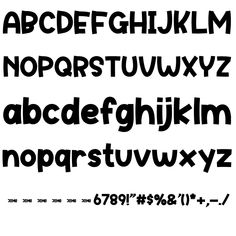 the font and numbers are all black with white letters on it, including one for each letter