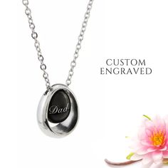 This teardrop cremation necklace is a lovely, discreet way to memorialize your loved one. Teardrop cremation jewelry symbolizes the emotional journey we take with those closest to our hearts, the laughter and joy we shared, our sorrow over their loss, and our love for them always. Whether the loss is that of an immediate family member, a close friend, or even a family pet, our teardrops speak volumes of how much they meant to us. Teardrop memorial jewelry holds a remembrance of those who have pa Memorial Pendant Jewelry For Father's Day, Oval Drop Necklace For Anniversary, Personalized Oval Pendant Jewelry For Keepsake, Elegant Hypoallergenic Jewelry For Memorials, Elegant Teardrop Pendant Jewelry Keepsake, Elegant Teardrop Stainless Steel Necklaces, Elegant Hypoallergenic Jewelry For Memorial, Father's Day Keepsake Stainless Steel Necklace, Teardrop Sterling Silver Keepsake Jewelry