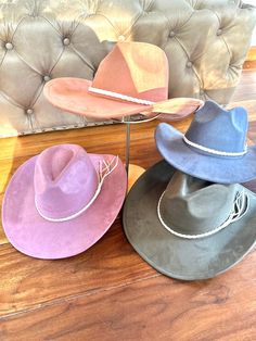 Wide brim hat, suede hat, Cowboy  hat, flat brim hat, hat for men, hat for women, fashion hat, safari hat With Suede Braided Belt Vegan suede cattleman cowboy hat. Structured brim Size of Hat: 56- 58 cm ( 22 inches - 22 7/8 inches) Adjustable inner drawstring How to Clean a Hat **Cleaning Fur Felt Hats & Wool Hats Learning how to clean felt hats and wool hats is an important aspect of keeping your most expensive hats in tip-top shape. You'll need a soft bristle brush and, in more extreme cases, Adjustable Suede Hat With Curved Brim, Hat Cleaning, Wool Hats, Suede Hat, Safari Hat, Felt Hats, Flat Brim Hat, Chapeau Cowboy, Hat Hooks