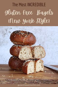 the most incredible gluten free bagels new york style with text overlay