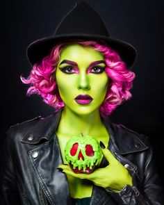 "Details: - \"Wicked Witch\" (2017) archival photo print - Available in both 4\" x 5\" and 8\" x 10\" sizes - Lustre finish - Unframed - Artist signature on back" Fey Court, Witches Makeup, Unique Halloween Makeup, Makeup Clown, Makeup Zombie, Face Decoration, Halloweenský Makeup, Halloween Make-up Looks, Zombie Vampire