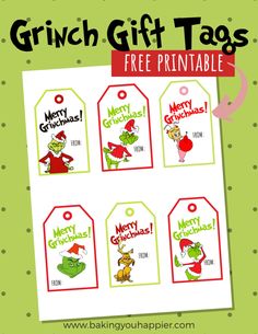 grinch gift tags with free printables