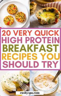 the cover of 20 very quick high protein breakfast recipes you should try to make ahead