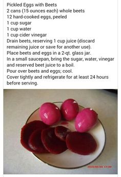 an image of beets on a plate with instructions