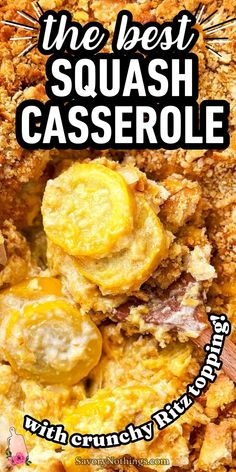 the best squash casserole with crunchy fried potatoes