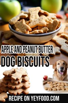 apple and peanut butter dog biscuits recipe on yefood com - click to see the recipe