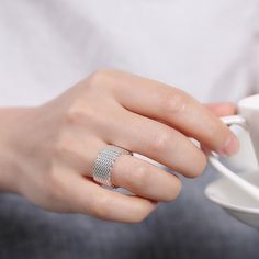 Unisex Mesh Ring Size 10 Color: Silver S925 Plated *Ring Is Not Stamped.* Fashion Jewelry Wedding Band Nwt Comes With A Jewelry Box. (Not The One Posted In The 2nd Photo). Please Make An Offer Or Bundle To Save. Please Check Out My Closet!! I’m More Than Happy And Open To Entertain Reasonable Offers. Vintage Wedding Gifts, Nyc Jewelry, Woven Ring, Bangle Ring, Sterling Silver Rings Bands, Sterling Jewelry, Size 10 Rings, Engagement Jewelry, Sterling Silver Charm