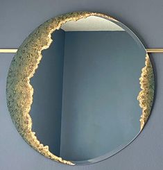 Monastir Modern Wall Design Beveled Mirror Textured Art - Etsy Modern Wall Design, Mirror Paintings, Mirror Painting Ideas, Abstract Mirror, Painted Mirror Art, Mirror Texture, Mirror Decor Ideas, Mirror Crafts, Resin Art Painting