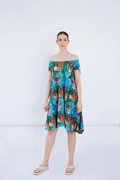 A stunning printed bat sleeve dress from our Second Layer Collection! Focusing on our core values, this piece is sustainable as it is stylish. The multicolored paint swirls are inspired by artistic notions of layering paint over an existing painting on a canvasWith a high neckline, flattering bat sleeve, and a knee-length structure, this dress has a classic silhouette for many body shapesWe have used stock viscose jersey with 4% elastane for comfortThe elastane yarn is made from Creora which use Bat Sleeve Dress, Paint Swirls, Bat Sleeves Dress, Layer Paint, Fossil Fuels, Bat Sleeve, Core Values, Classic Silhouette, High Neckline