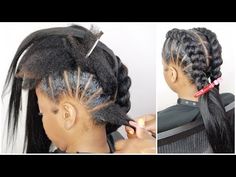 😱 Can’t stitch and feed-in braid? Try this! No crochet, TWO EASY BRAIDS, Thick natural hair No heat! - YouTube No Feed In Braids, Feed In Two Braids, Crochet French Braids, Four Feed In Braids Cornrows, Feed In Braids How To, Rubber Band French Braid, Feed In Braids French Braid, Crochet Feed In Braids, Two Braid Styles For Black Hair