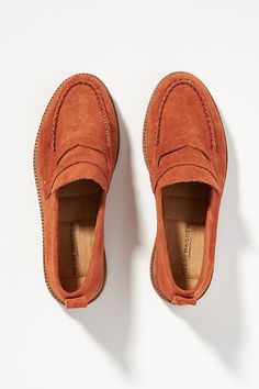 Step ahead of the style curve with these sumptuous suede loafers. Soft and chic, they lend everyday ensembles an effortlessly polished touch. | Kelsi Dagger Brooklyn Lens Loafers by Kelsi Dagger Brooklyn,Kelsi Dagger, Women's, Size: 8 at Anthropologie Teacher Shoes, Shoes Unique, Soft Autumn, Suede Flats, Suede Loafers, Shoe Shop, Womens Flats, Type 3, Leather Heels