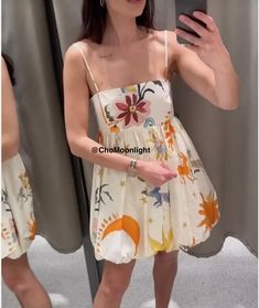 #ad Great Shopping ZARA Viral SHORT VOLUMINOUS PRINTED DRESS SUN 2986/141 MULTICOLOR YELLOW XS S M, Fashion Women's Dresses Balloon Skirt, Zara Woman, Printed Dress, Zara Women, Women's Fashion Dresses, Women's Dresses, Women Collection, Dress Making, Fashion Clothing