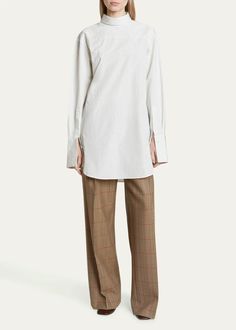 Dries Van Noten Corso Cotton Shirt with Button Closure - Bergdorf Goodman