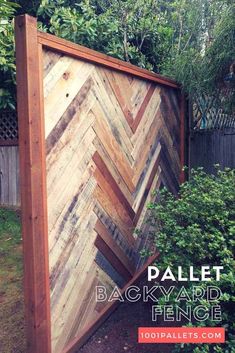 a wooden fence made out of wood boards